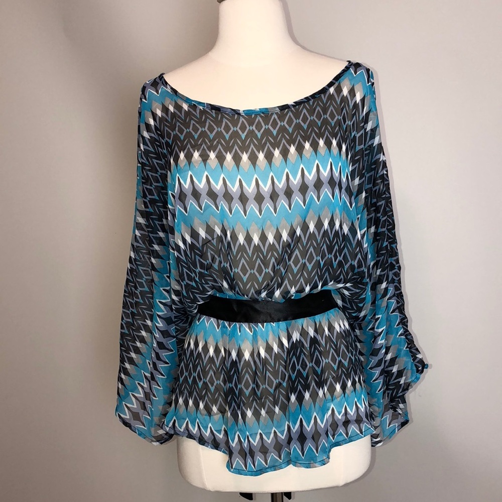 Sheer patterned top